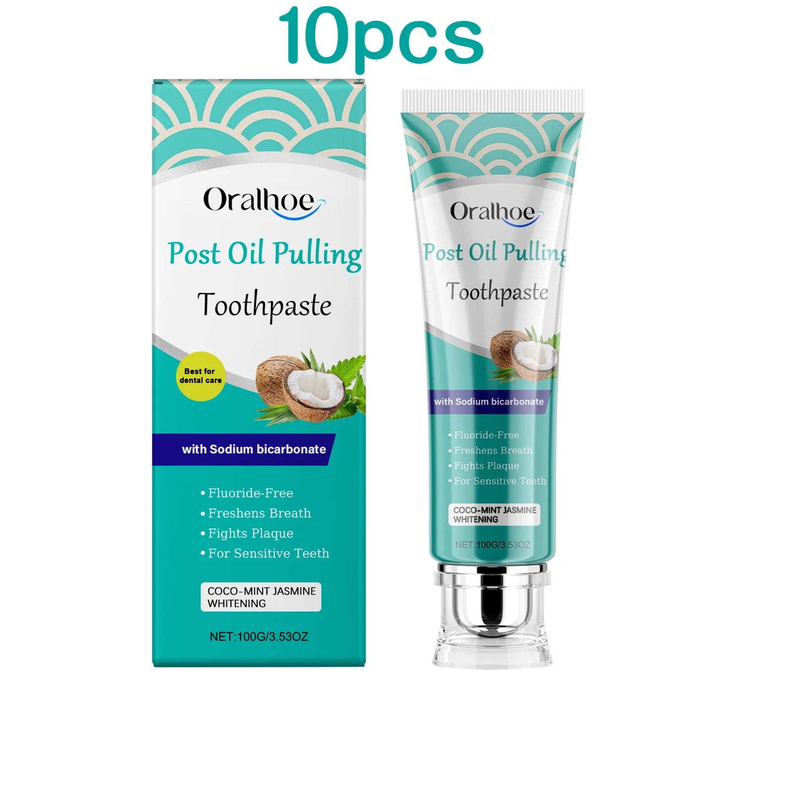 Oralhoe 100g Coconut Oil Whitening Tooth Toothpaste