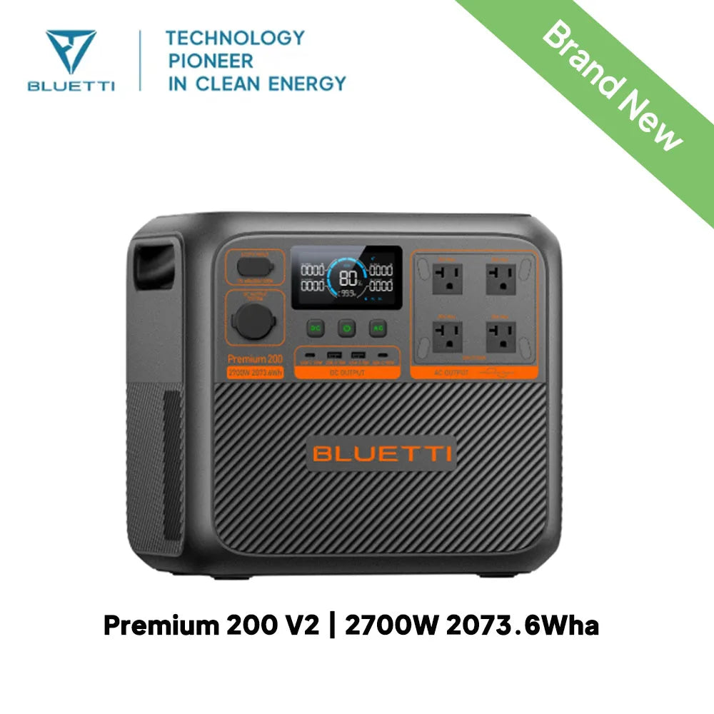 BLUETTI Premium 200 V2 | 2700W 2073.6Wh Portable Power Station