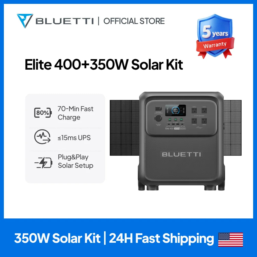 BLUETTI Elite 400 3840Wh  Generator with  Solar Panels