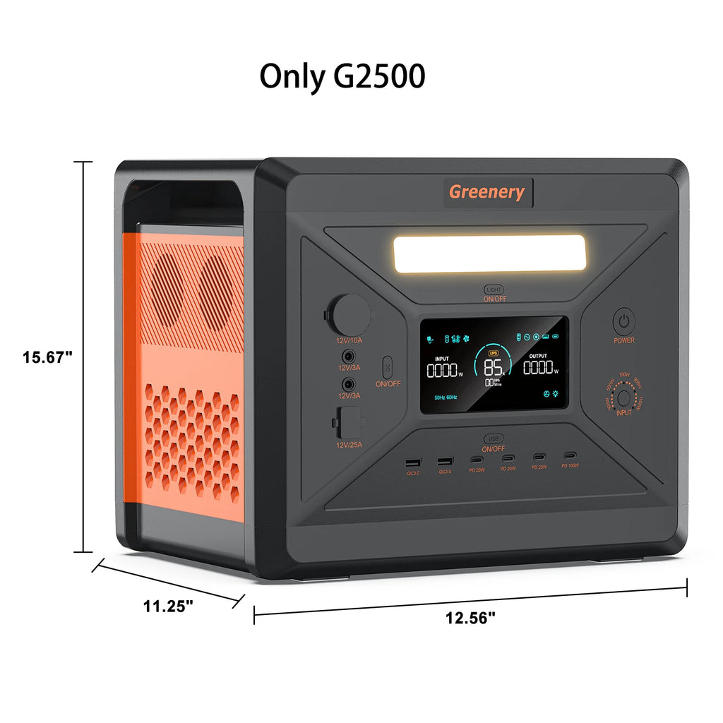 Greenery Portable Power Station 2500W/2304Wh Large Capacity