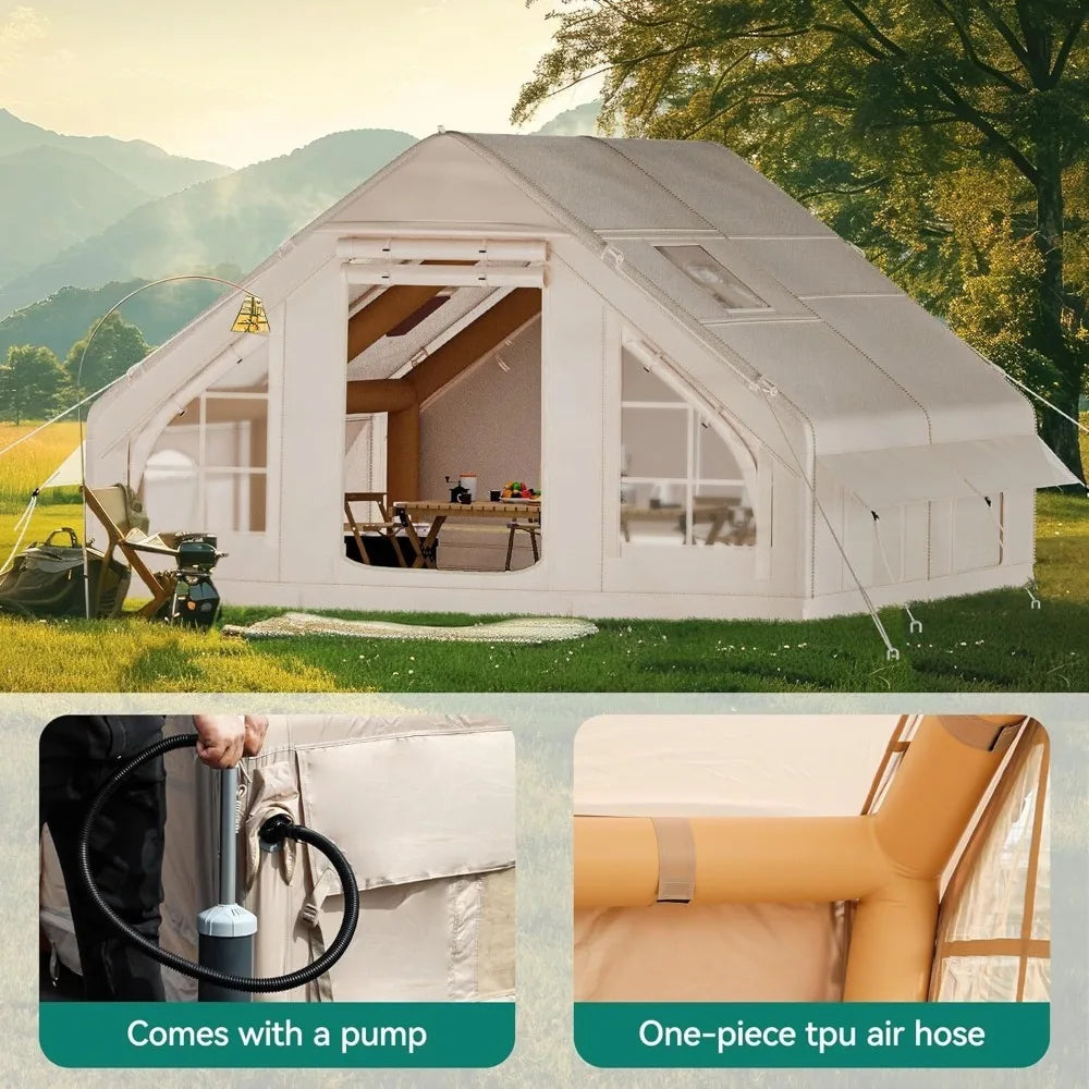 Portable Inflatable Camping Tent 8 Person Waterproof