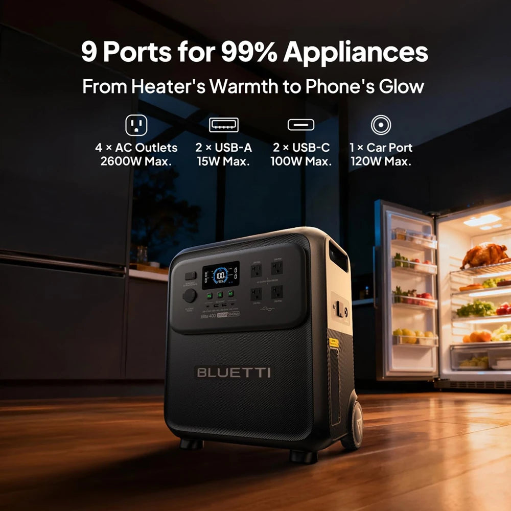 BLUETTI Elite 400 3840Wh  Generator with  Solar Panels