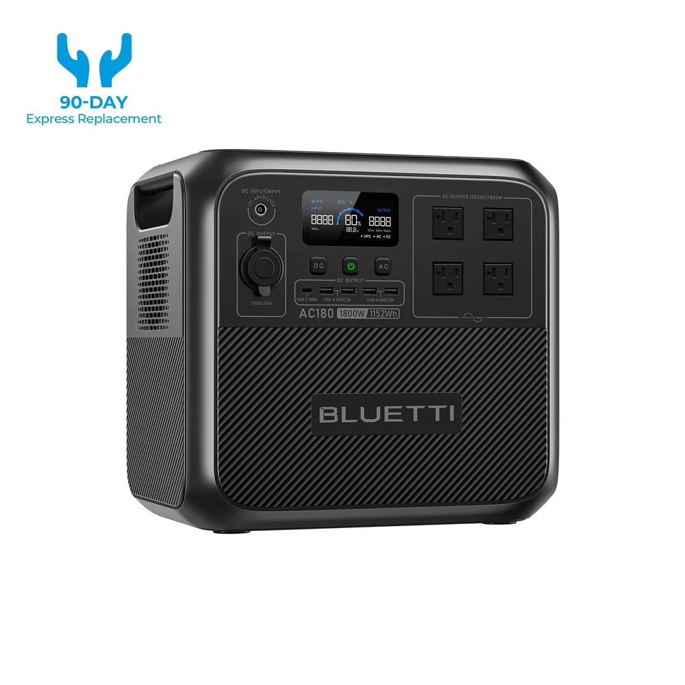 【RENEW】BLUETTI AC180 Solar Portable Power Station