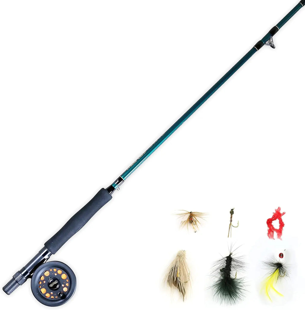 8ft 5/6 Weight Fly Fishing Rod & Reel Combo Kit with Tackle