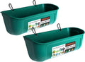 2 Pack Green Poultry Feeder with Clips