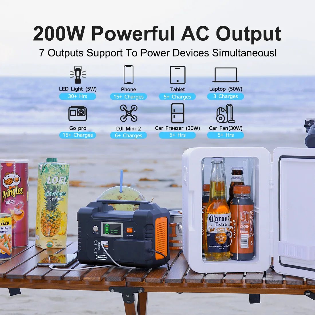 FF Flashfish E200 151Wh Solar Generator  Power Station