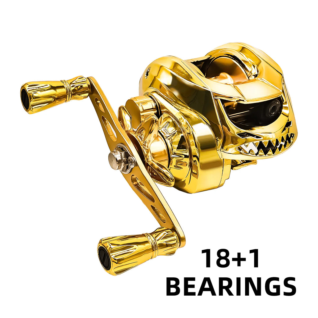 Ambidextrous Aluminum Alloy & Stainless Steel Baitcasting Fishing Reel