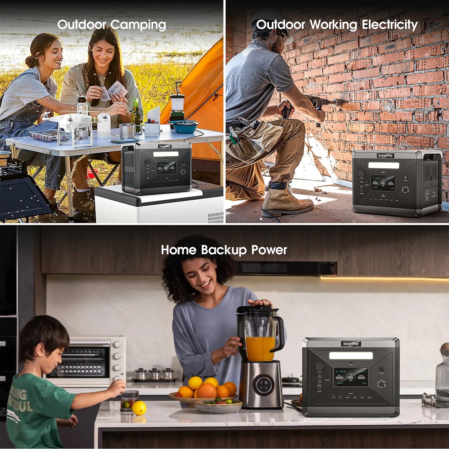 SOLARPLAY Q2501 Portable Power Station 2160W