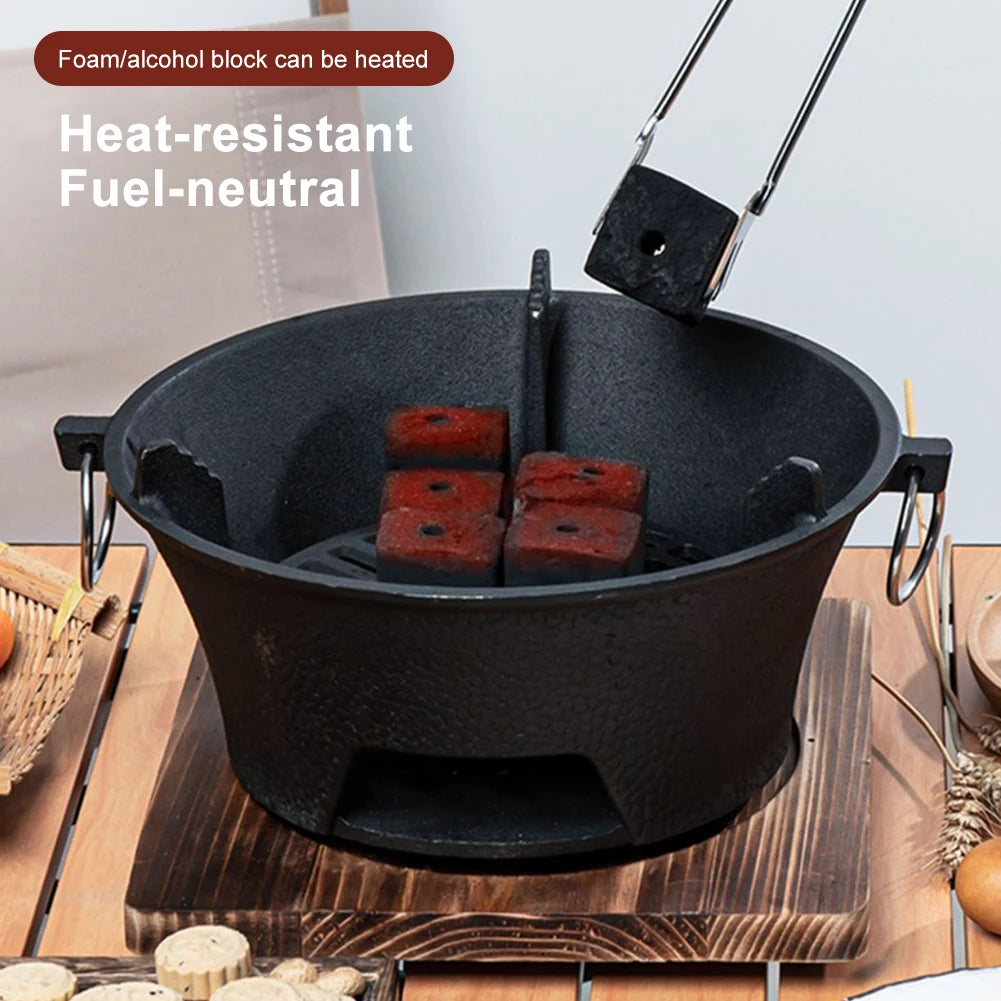 Stainless Steel Round Barbecue Grill Portable Camping
