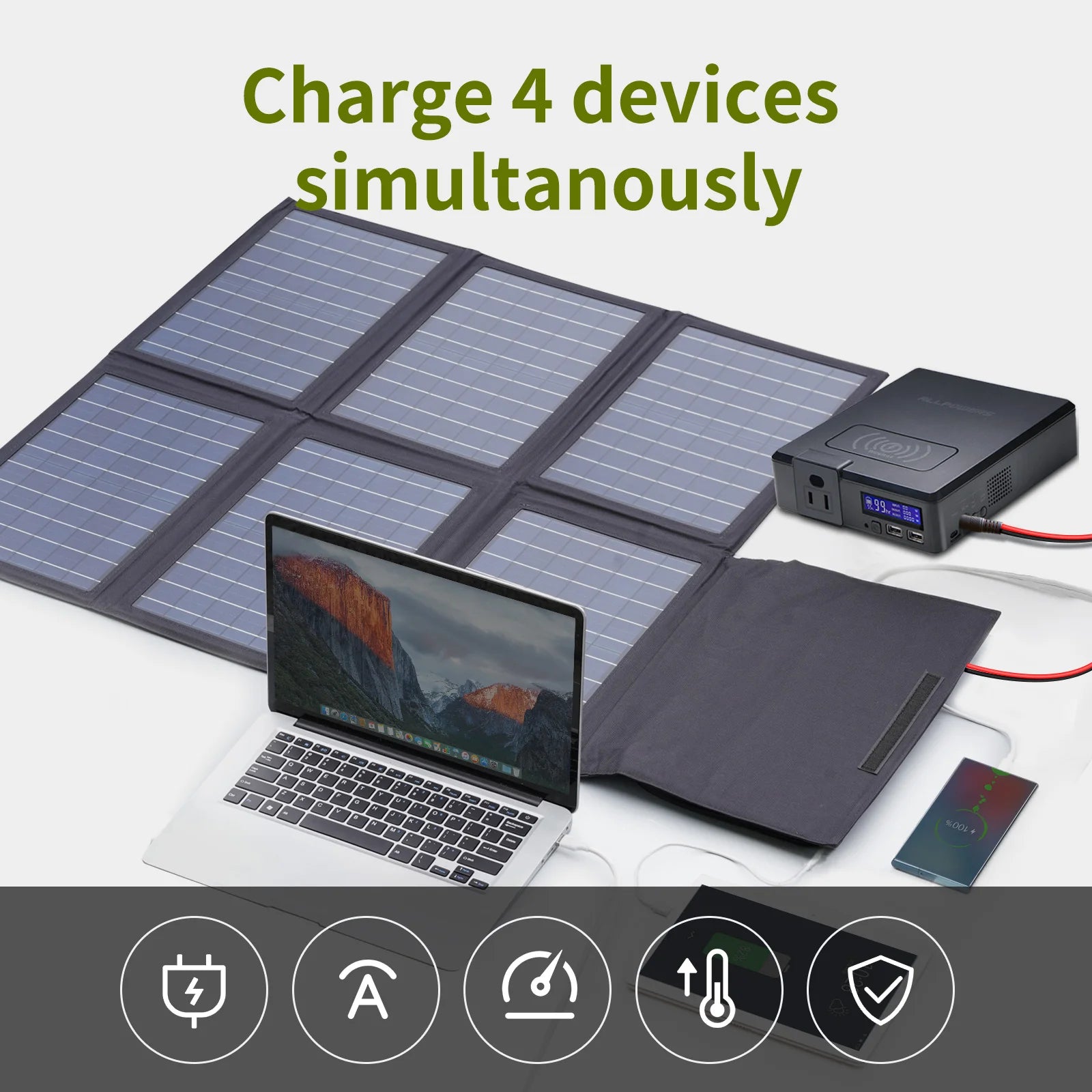 ALLPOWERS Solar Powerbank  Portable Powerstation with Solarpanel