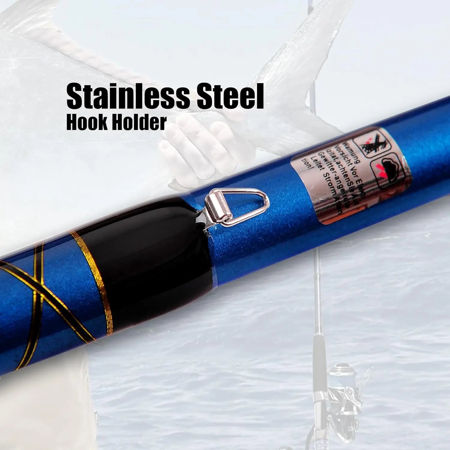2-Piece 7ft Saltwater Spinning Fishing Rod Graphite Portable Travel Rod