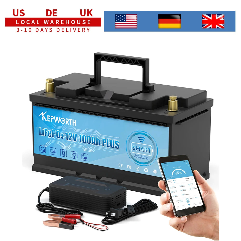KEPWORTH 12V 100Ah Lithium Iron Phosphate Battery