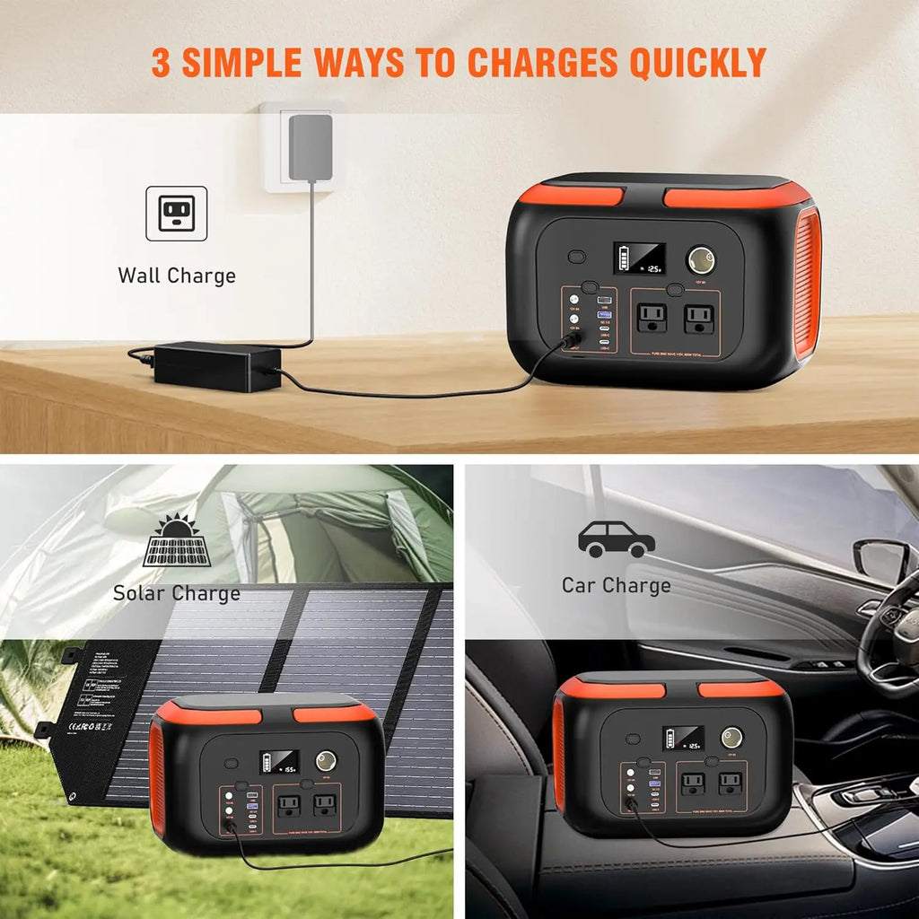 Portable Power Station 600W 296Wh/80000mAh