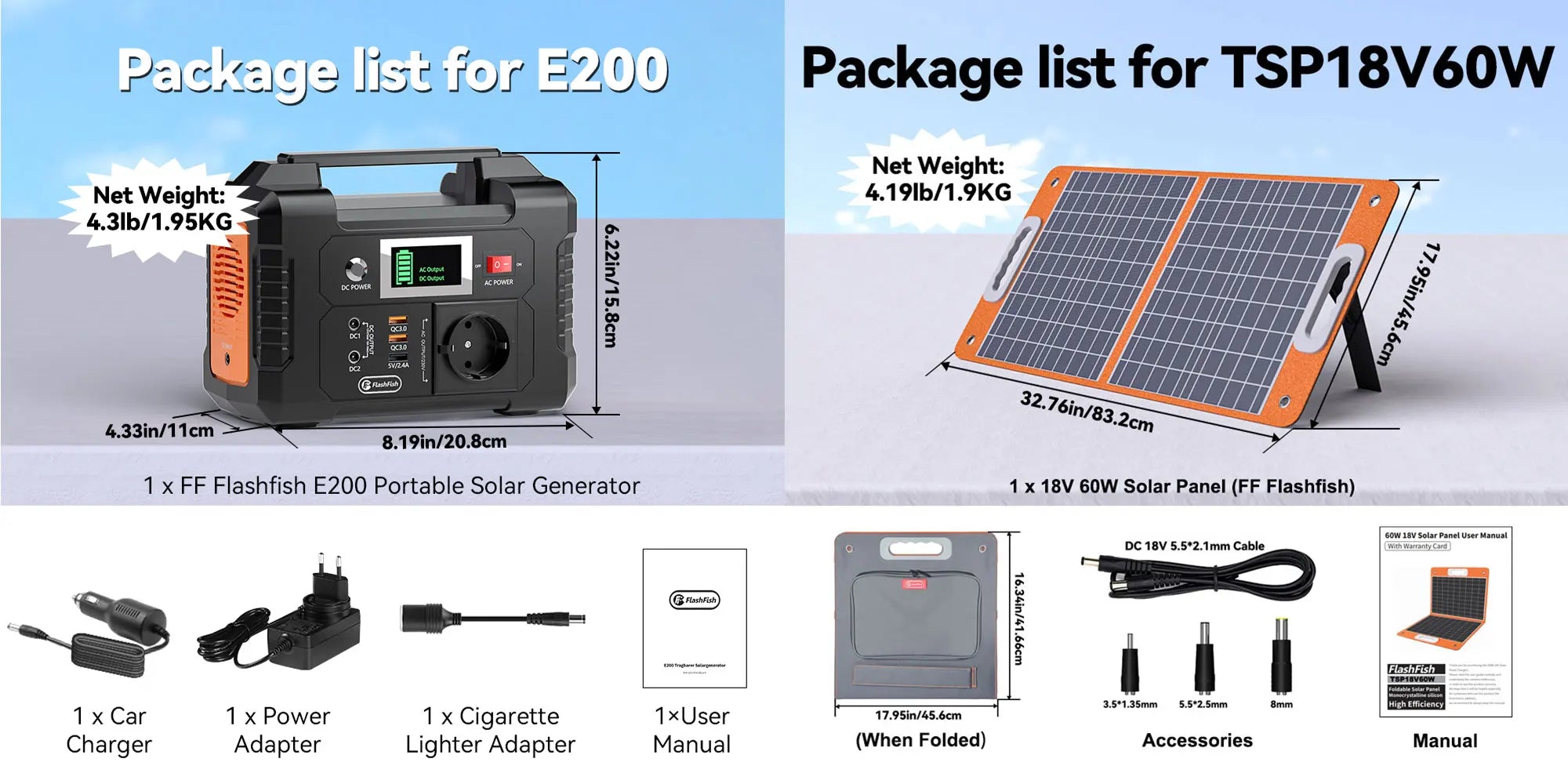 FF Flashfish E200 151Wh Solar Generator  Power Station