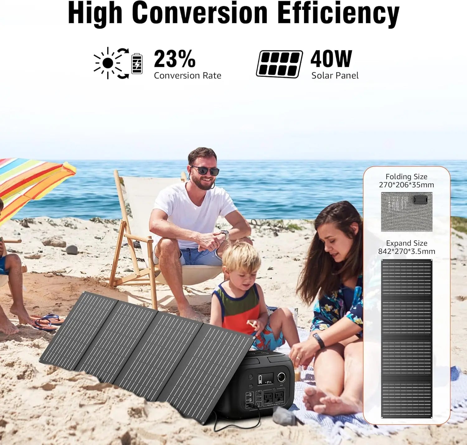 300W 260Wh Portable Power Station with Solar Panels