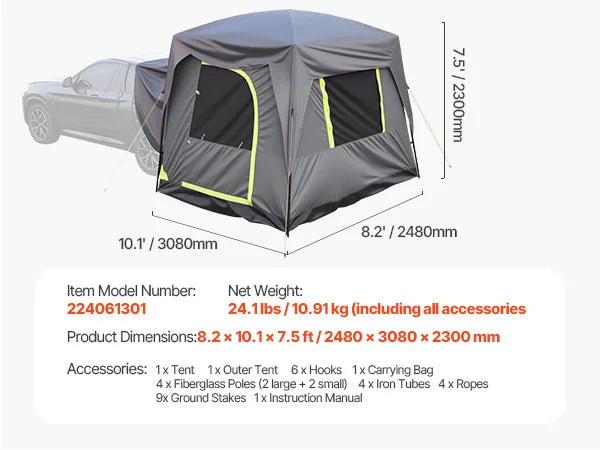 SucceBuy SUV Tent for Camping Waterproof