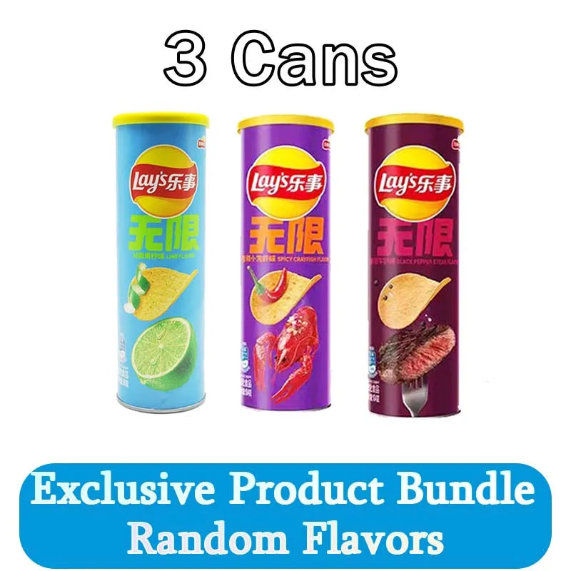 Lay's Potato Chips 3.18oz(90g)*3 bottles