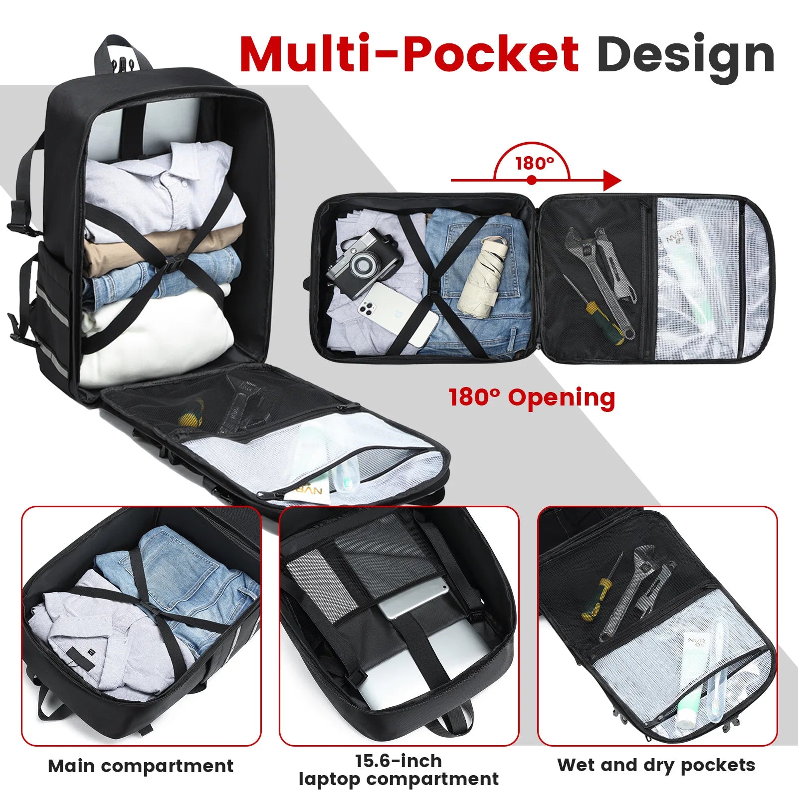 Motorcycle Helmet Backpack Large Capacity Waterproof