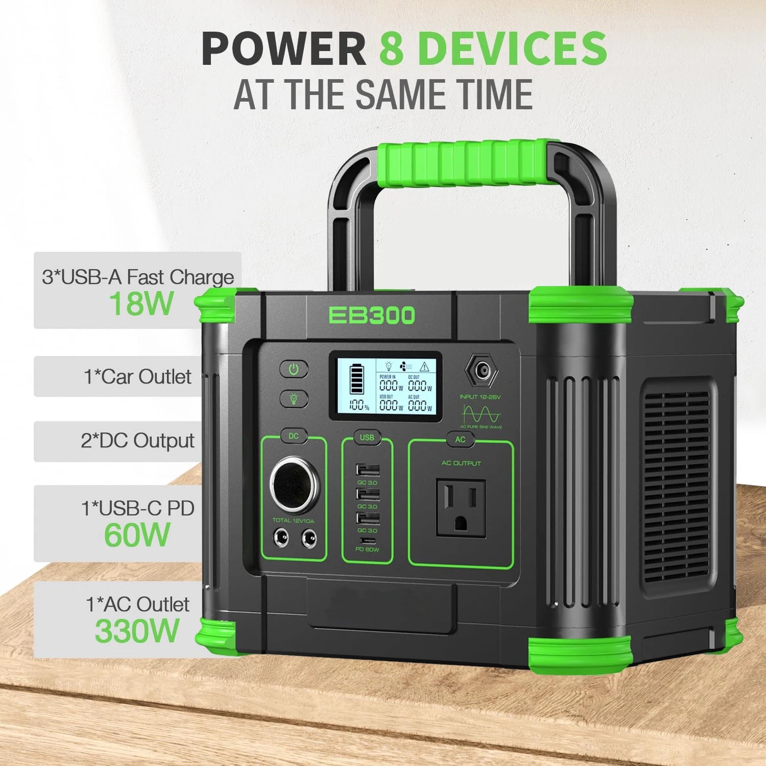 EBL 300W 288Wh Compact Portable Power Station