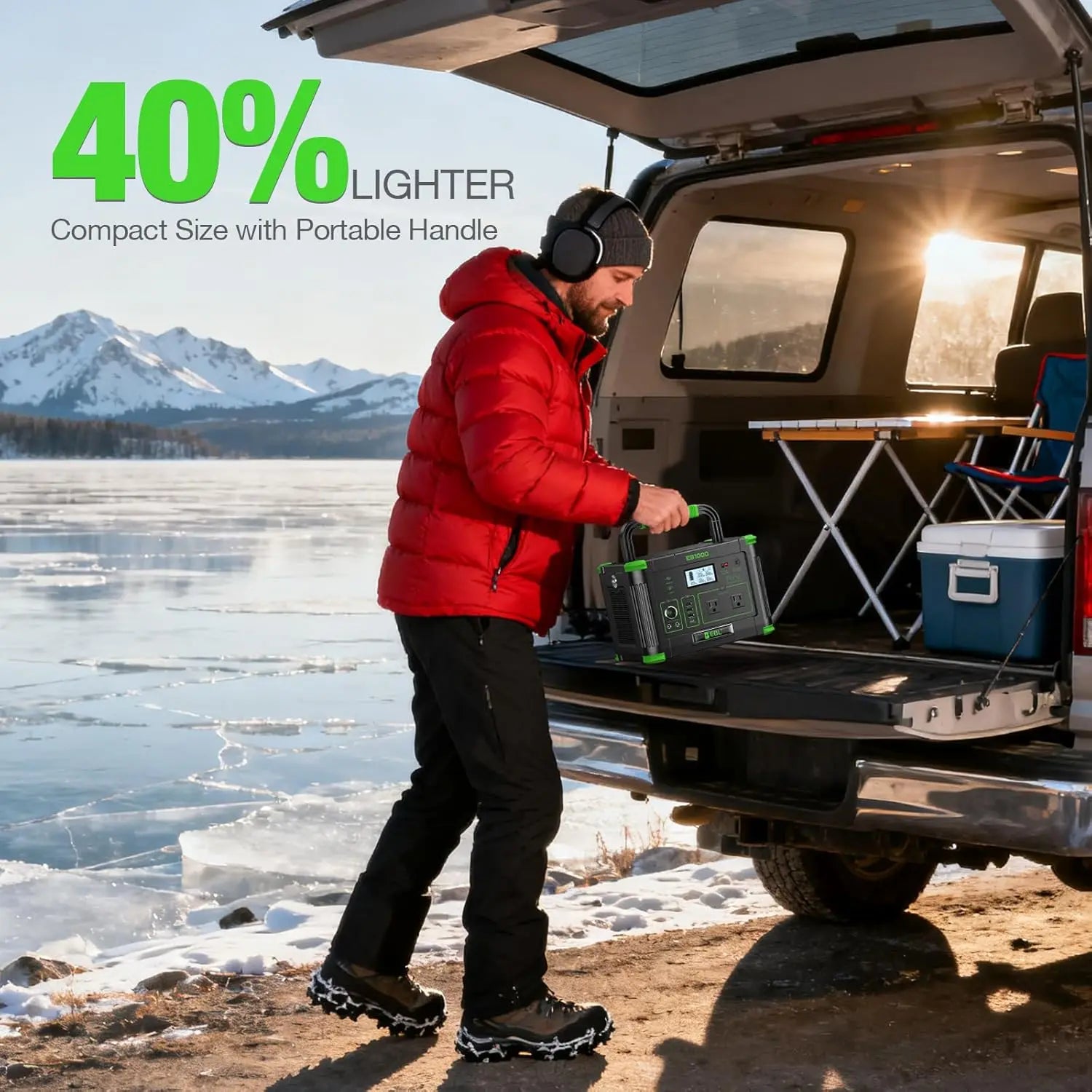 EBL 999Wh 1000W Portable Power Station for Camping