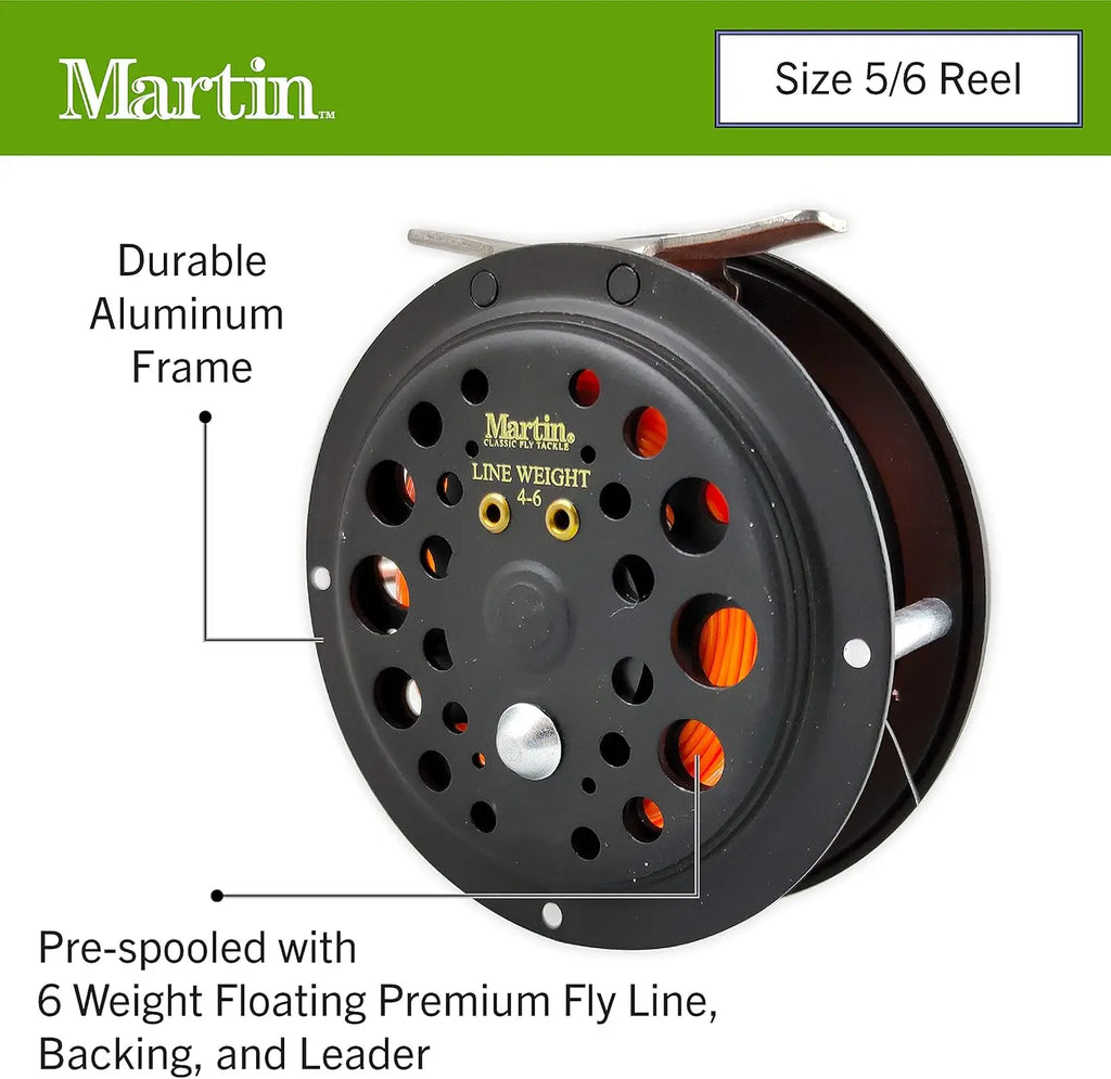 8ft 5/6 Weight Fly Fishing Rod & Reel Combo Kit with Tackle