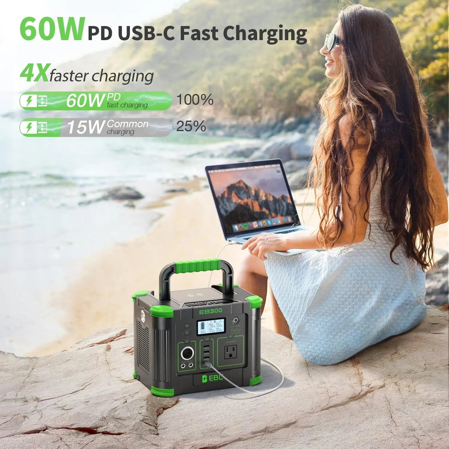 EBL 300W 288Wh Compact Portable Power Station