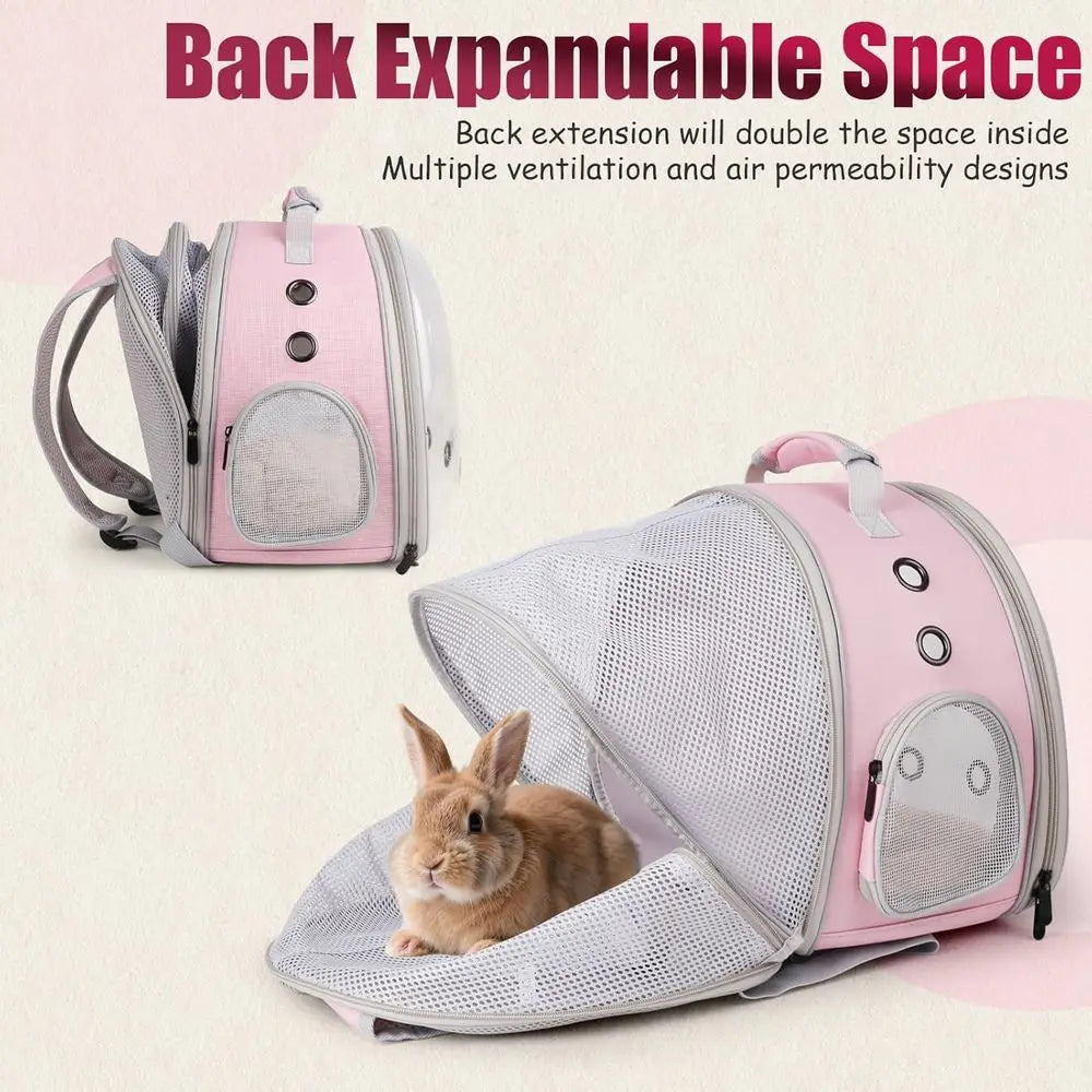 Back Expandable Backpack for Small Animals, Portable