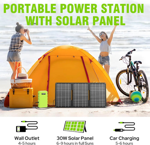 24000mAh 65W Solar Generator with Panels