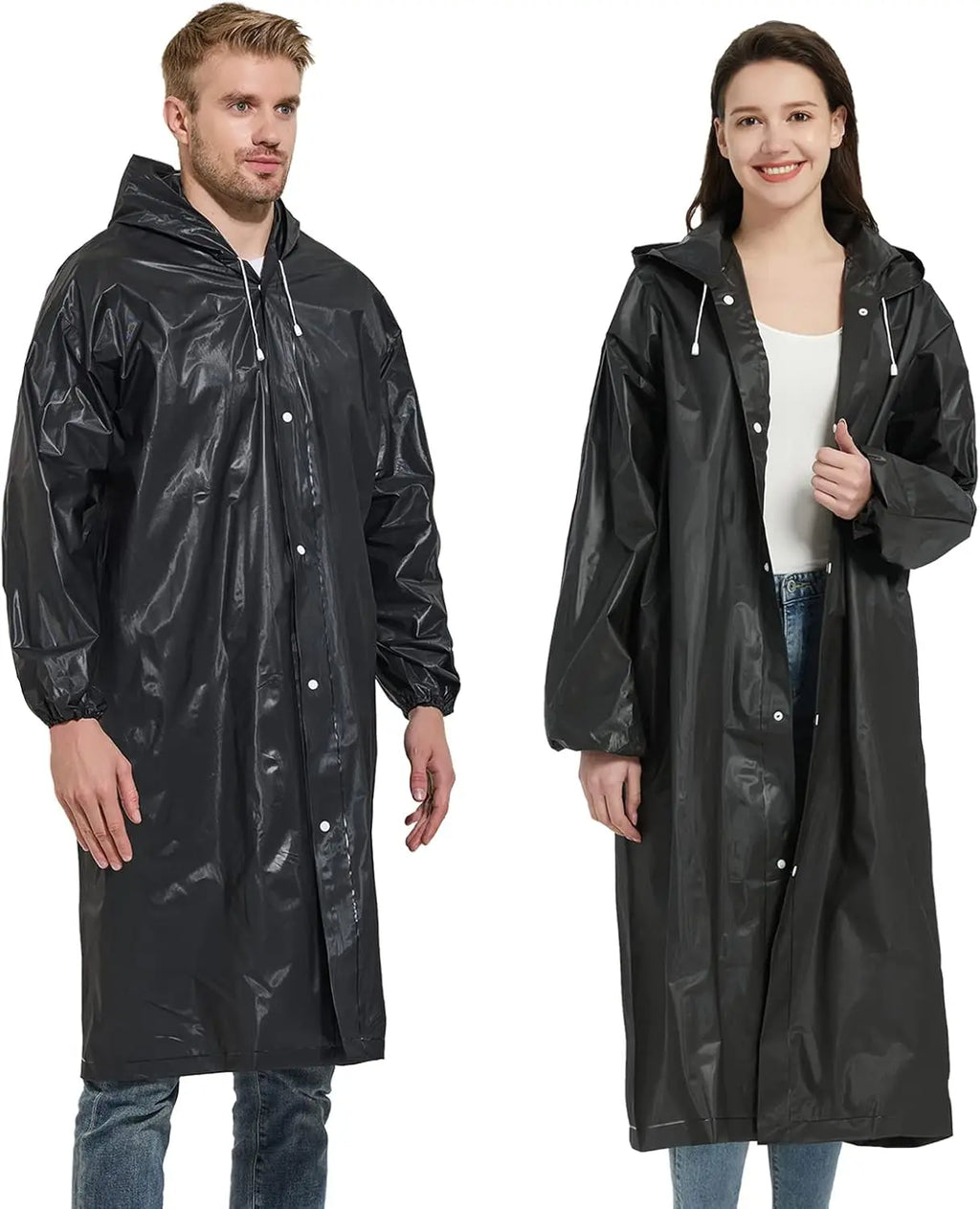 2 Pack Waterproof Rain Ponchos for Adults