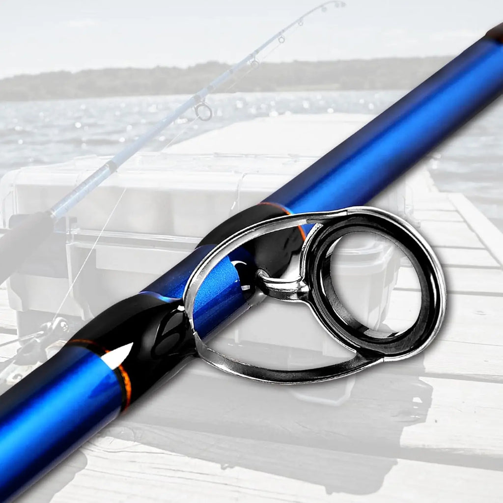 2-Piece 7ft Saltwater Spinning Fishing Rod Graphite Portable Travel Rod