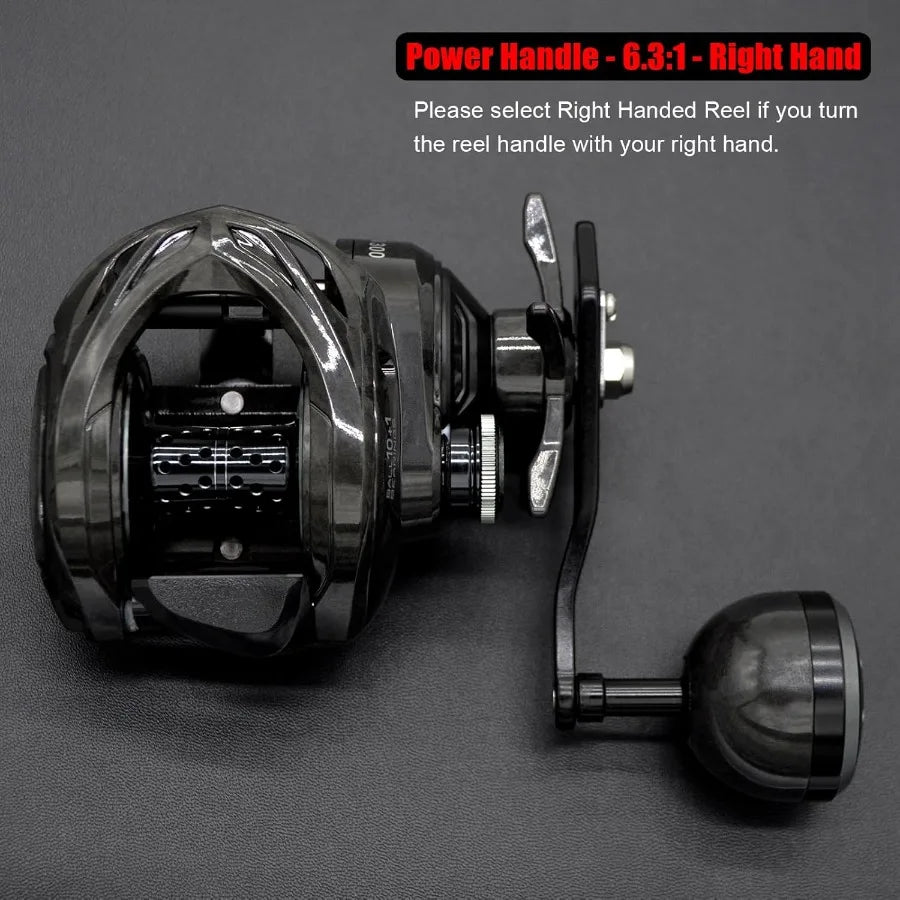 Carbon 300 Baitcasting Fishing Reel High Line Capacity Baitcaster Reels