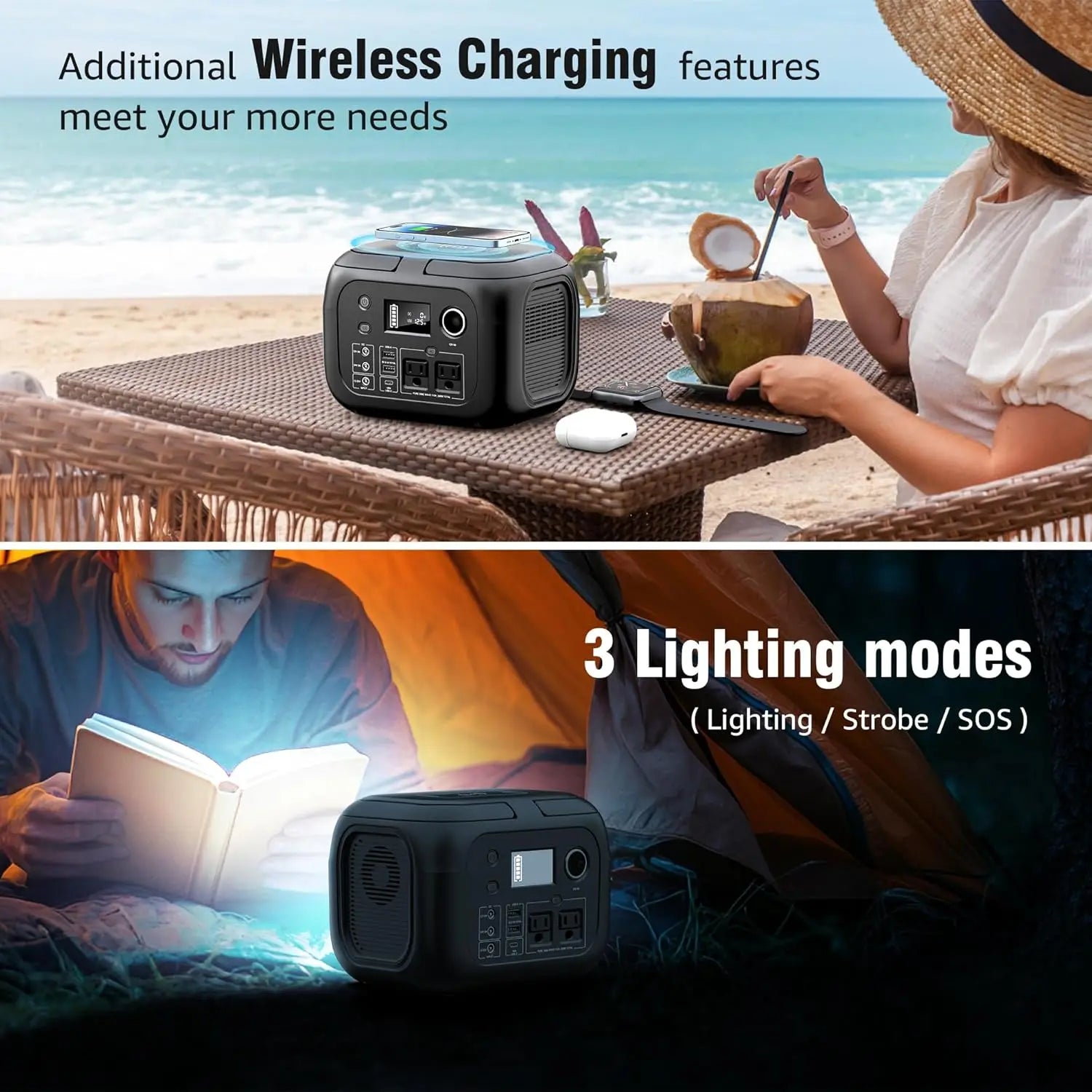 300W 260Wh Portable Power Station with Solar Panels