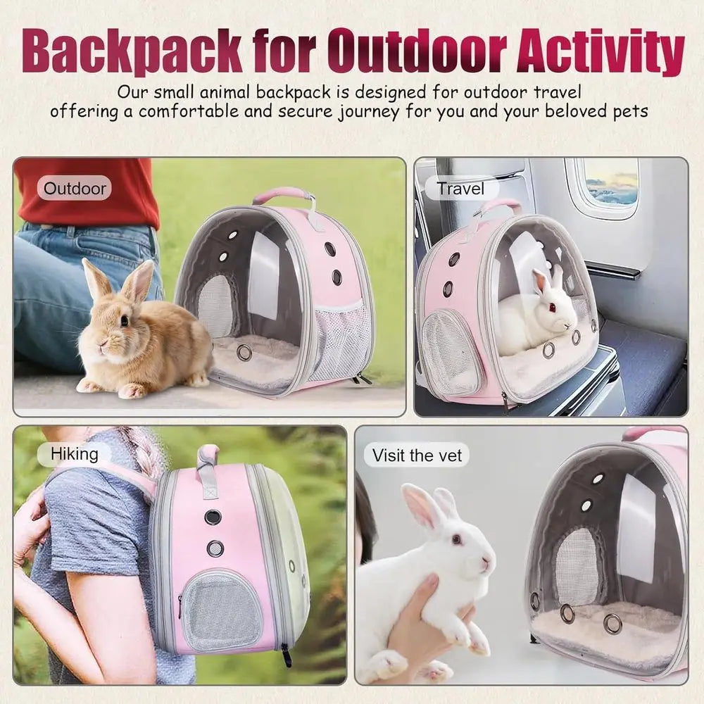 Back Expandable Backpack for Small Animals, Portable