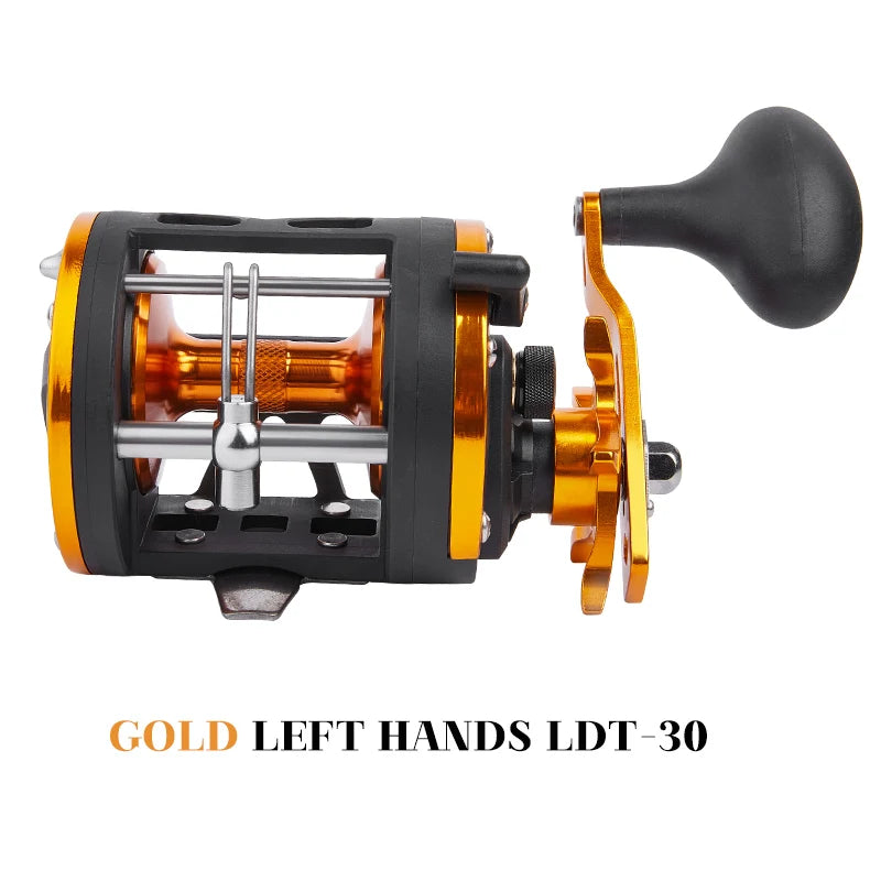 BILLINGS Trolling Drum Reel 33LB Max Drag 3.8:1 Gear Ratio Smooth Fresh Saltwater Fishing Reels for Sea Bass Catfish  Grouper Trout
