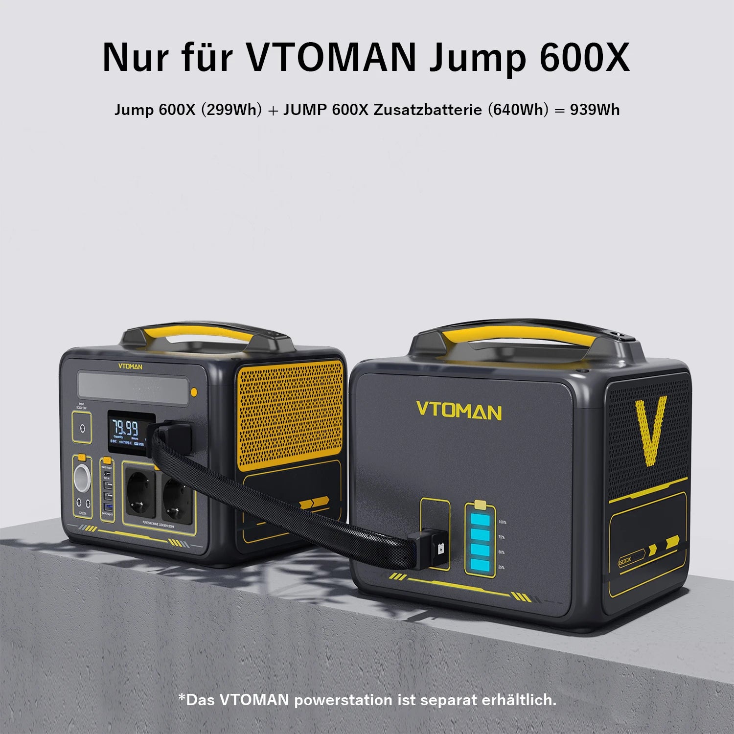 VTOMAN 600W Extra Battery 640Wh for VTOMAN JUMP