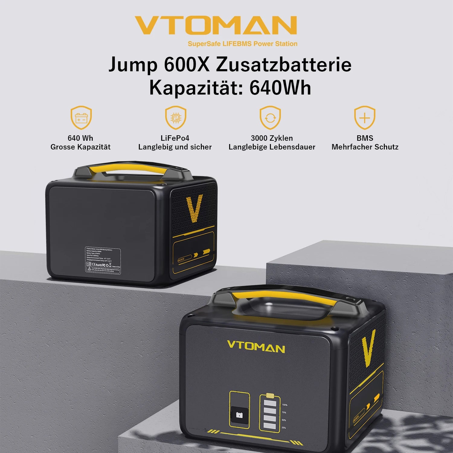 VTOMAN 600W Extra Battery 640Wh for VTOMAN JUMP