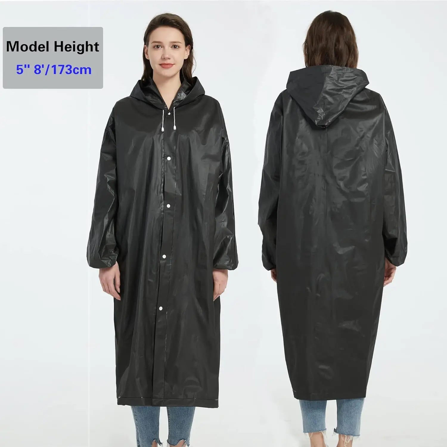 2 Pack Waterproof Rain Ponchos for Adults