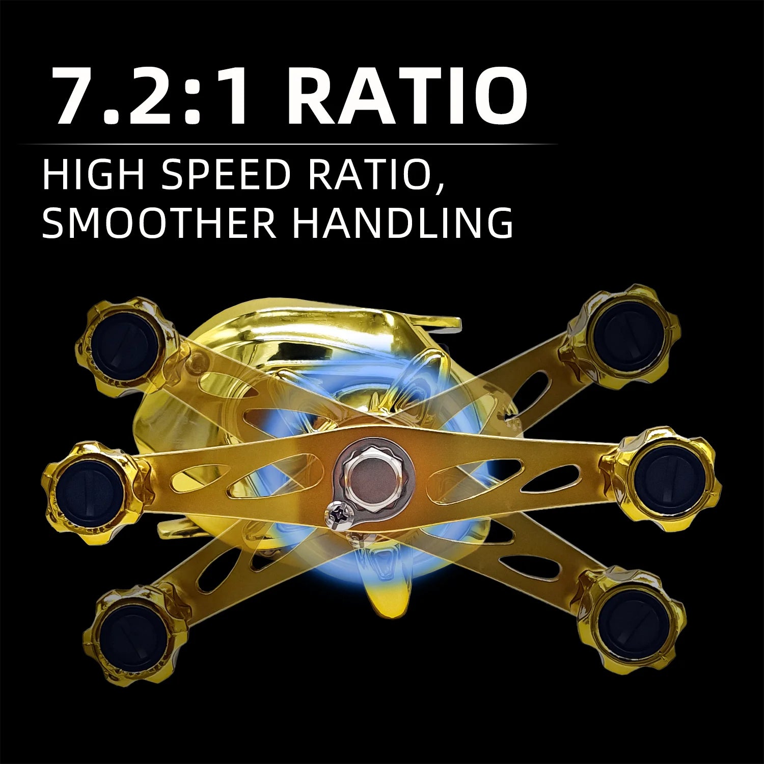 Ambidextrous Aluminum Alloy & Stainless Steel Baitcasting Fishing Reel