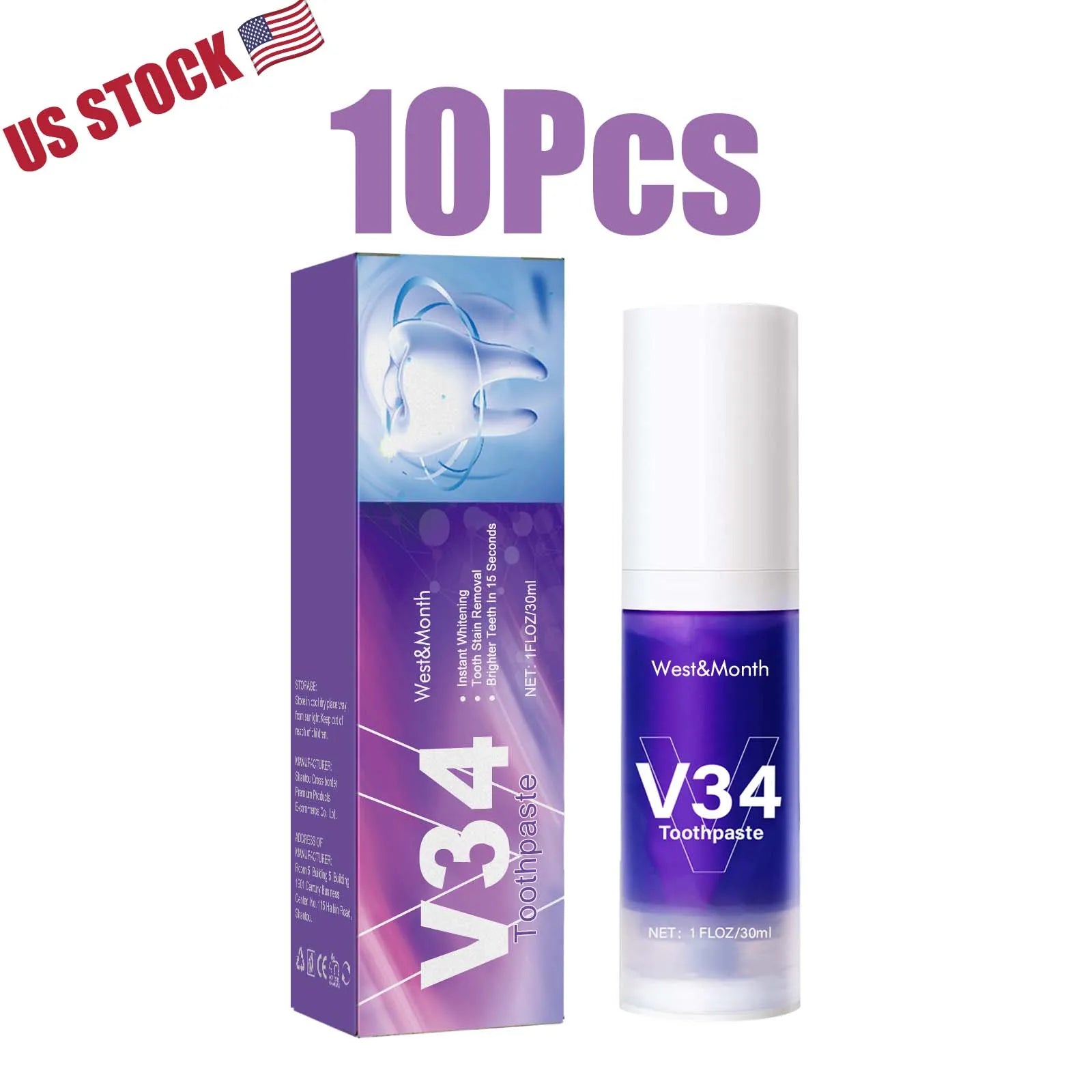 V34 Teeth Whitening Mousse Toothpaste Dental Care