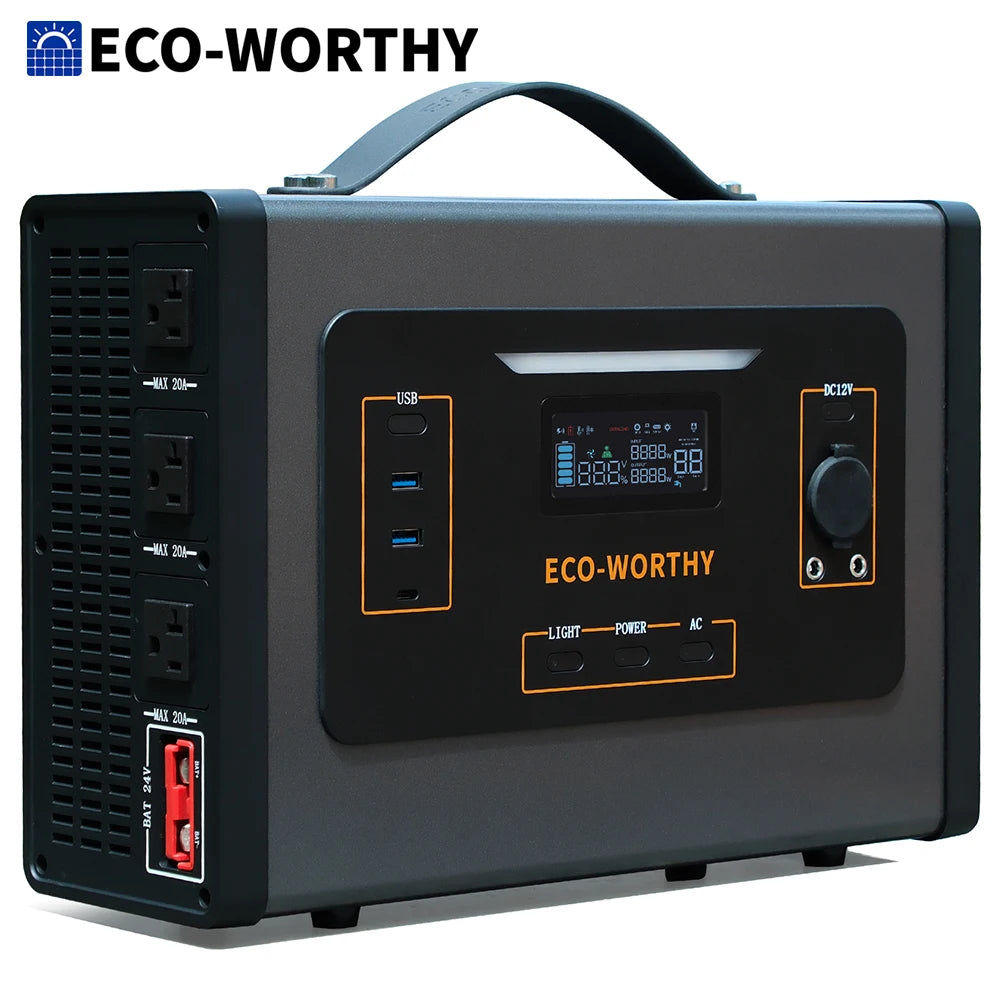 ECO-WORTHY 2000W Portable Inverter Charger 25A