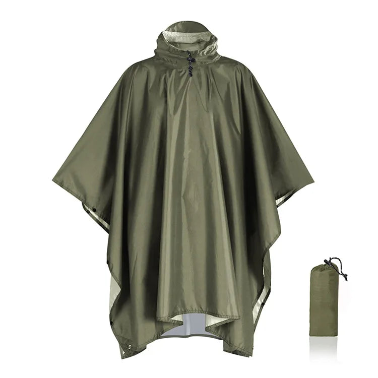 3 In 1 Outdoor Military Raincoat Poncho With Hood