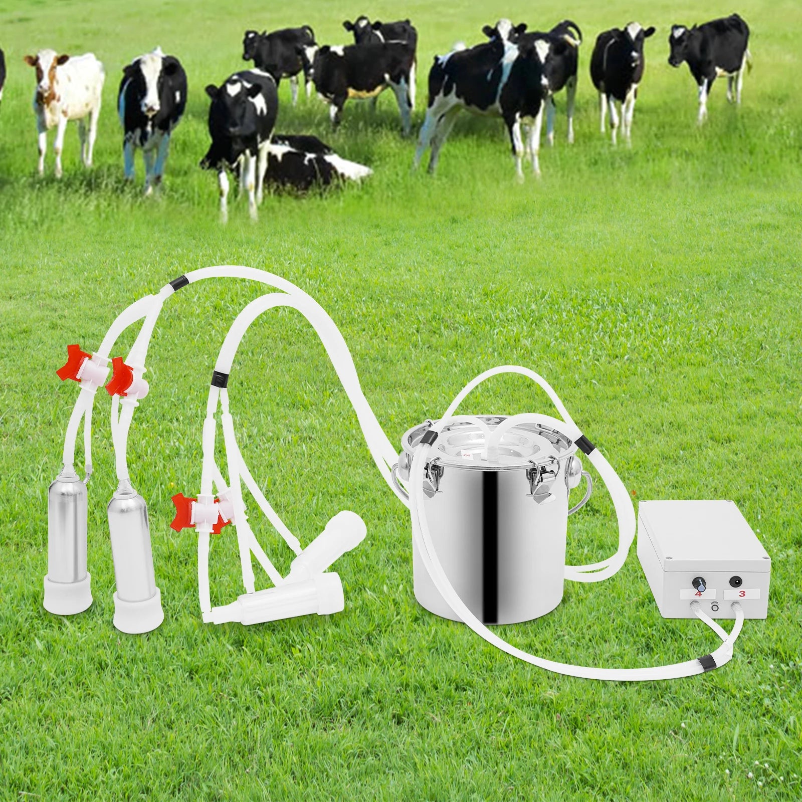 5L/10L Electric Cow Milking Machine  Vacuum Pump