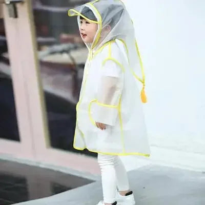 Kids Raincoat Waterproof Rain Poncho Clear