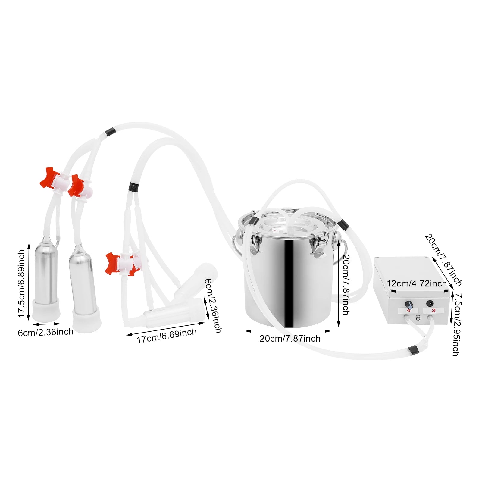 5L/10L Electric Cow Milking Machine  Vacuum Pump