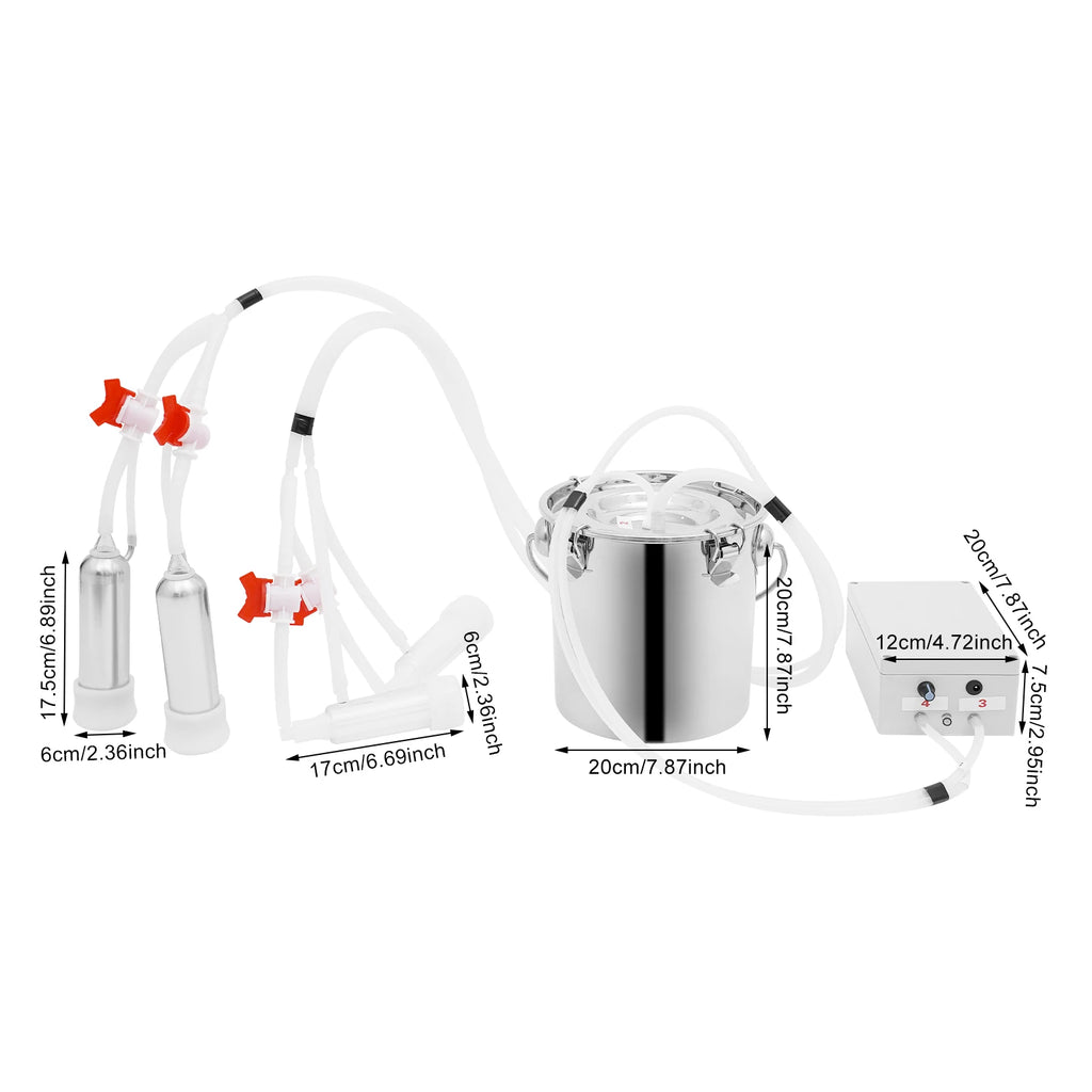 5L/10L Electric Cow Milking Machine  Vacuum Pump