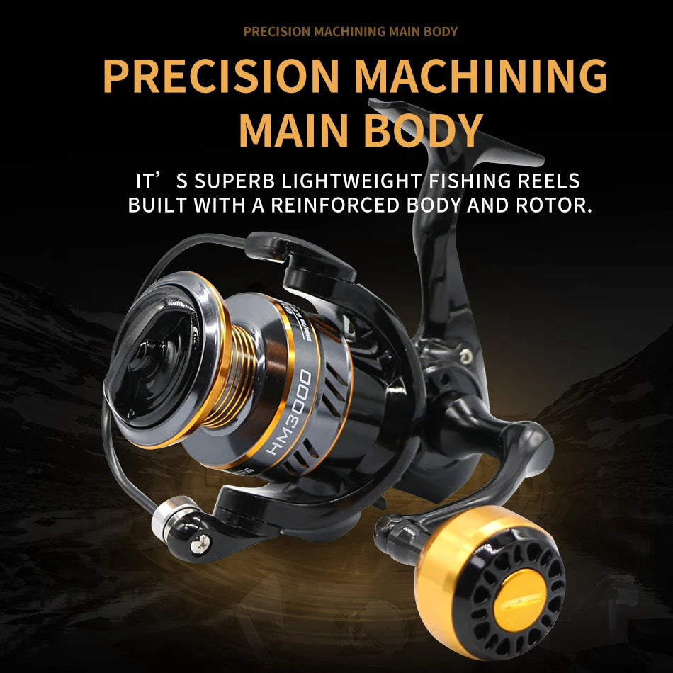HM NEW Fishing Reel Spinning Reel Metal
