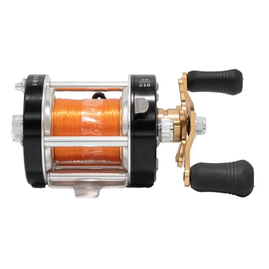 Fishing for Fun Baitcasting Reel PreSpooled with Line Durable Easy to Use and Smooth Fishing Reels for Catfish Bass Carp Trout