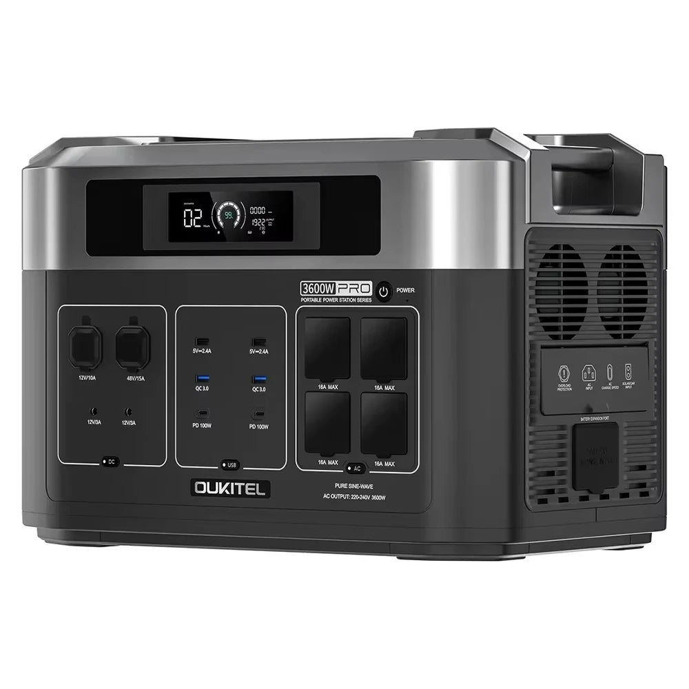 OUKITEL BP2000 PRO Portable Power Station 3600W Solar Generator