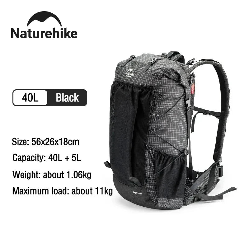 Naturehike Outdoor Mountain Backpack 60+5L Waterproof
