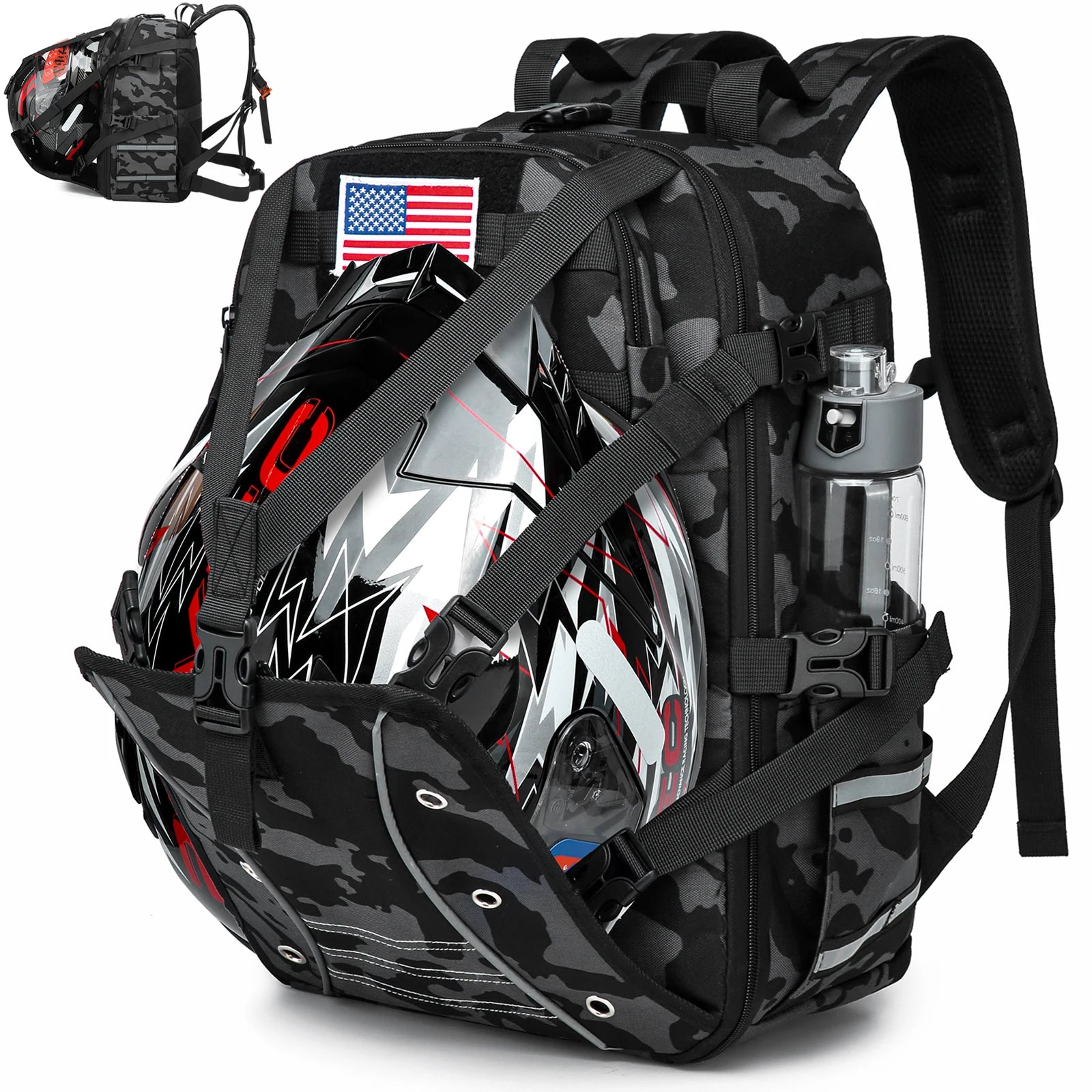 Motorcycle Helmet Backpack Large Capacity Waterproof